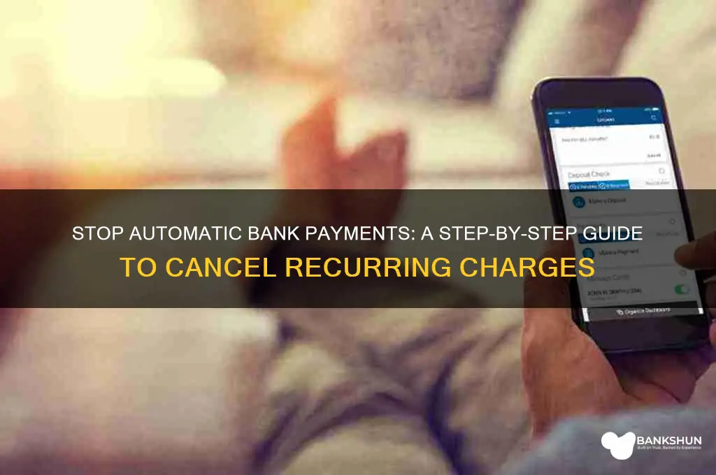 how to stop an automatic bank payment