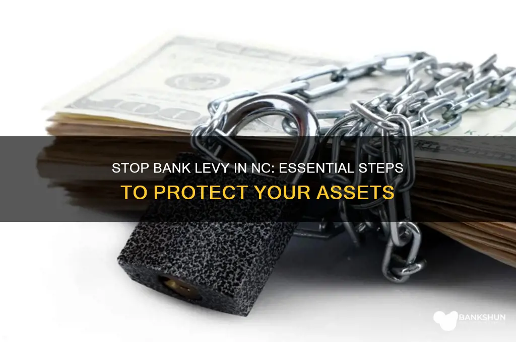 how to stop bank levy in nc