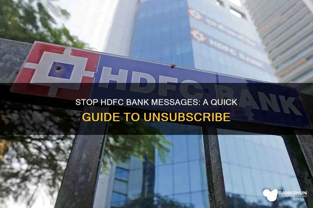 how to stop messages from hdfc bank