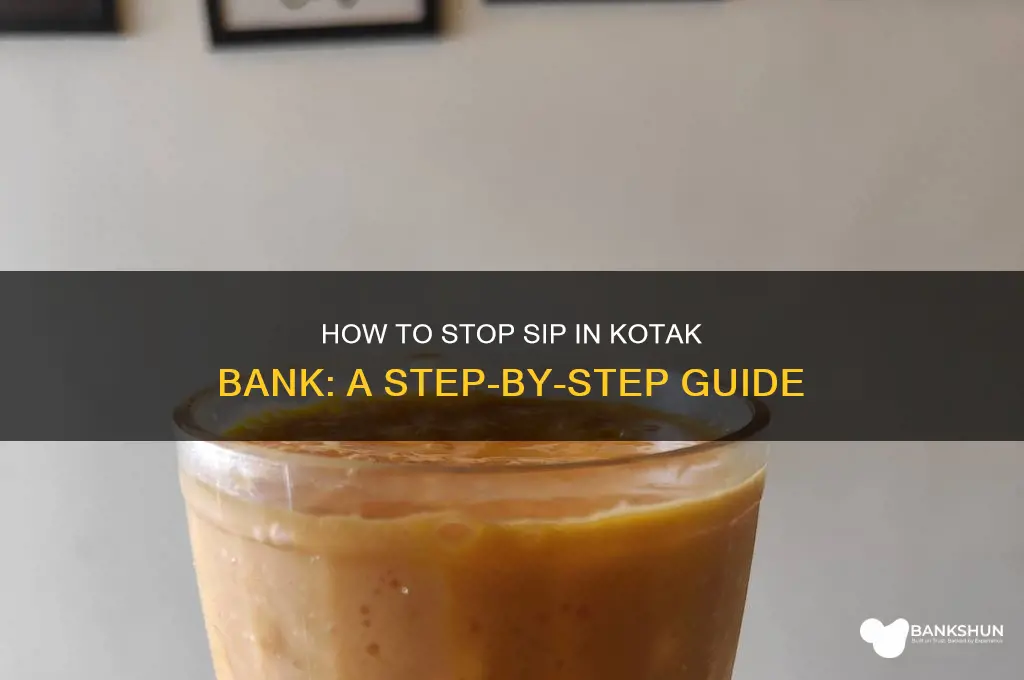 how to stop sip in kotak bank