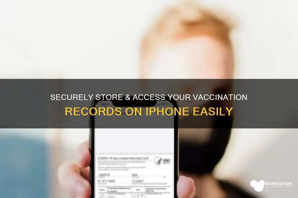 how to store vaccination record on iphone