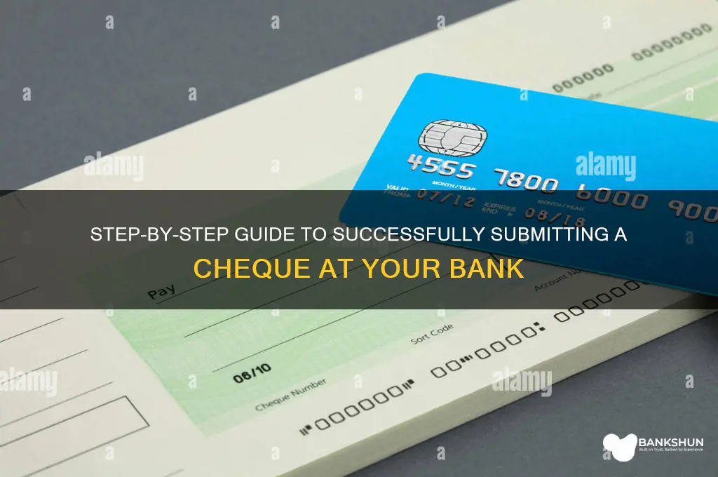 how to submit a cheque in bank