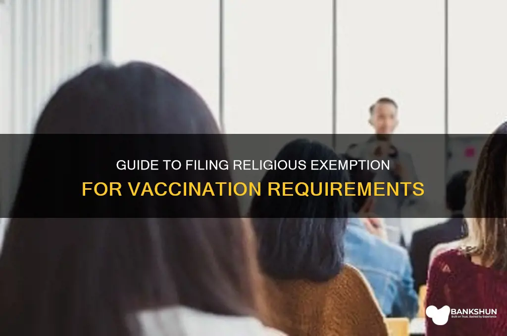 how to submit religious exemption for vaccine