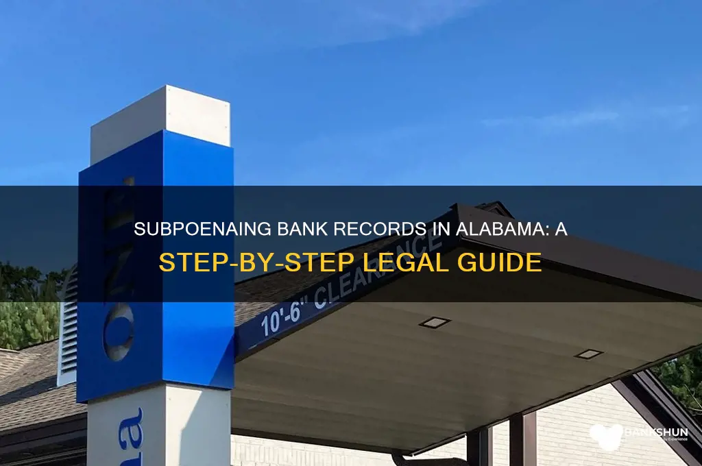 how to subpoena bank records in alabama