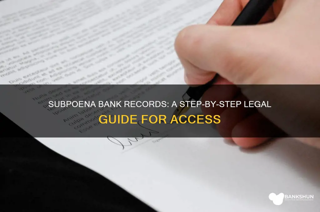 how to subpoena records from a bank