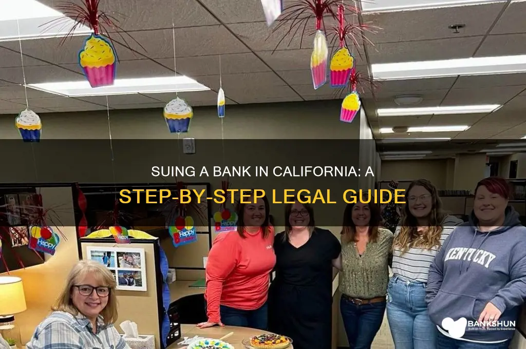 how to sue a bank in california