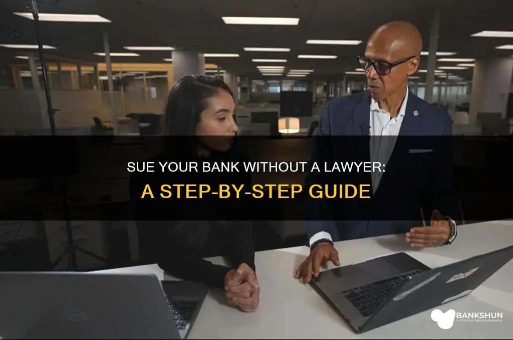 how to sue bank with no lawyer