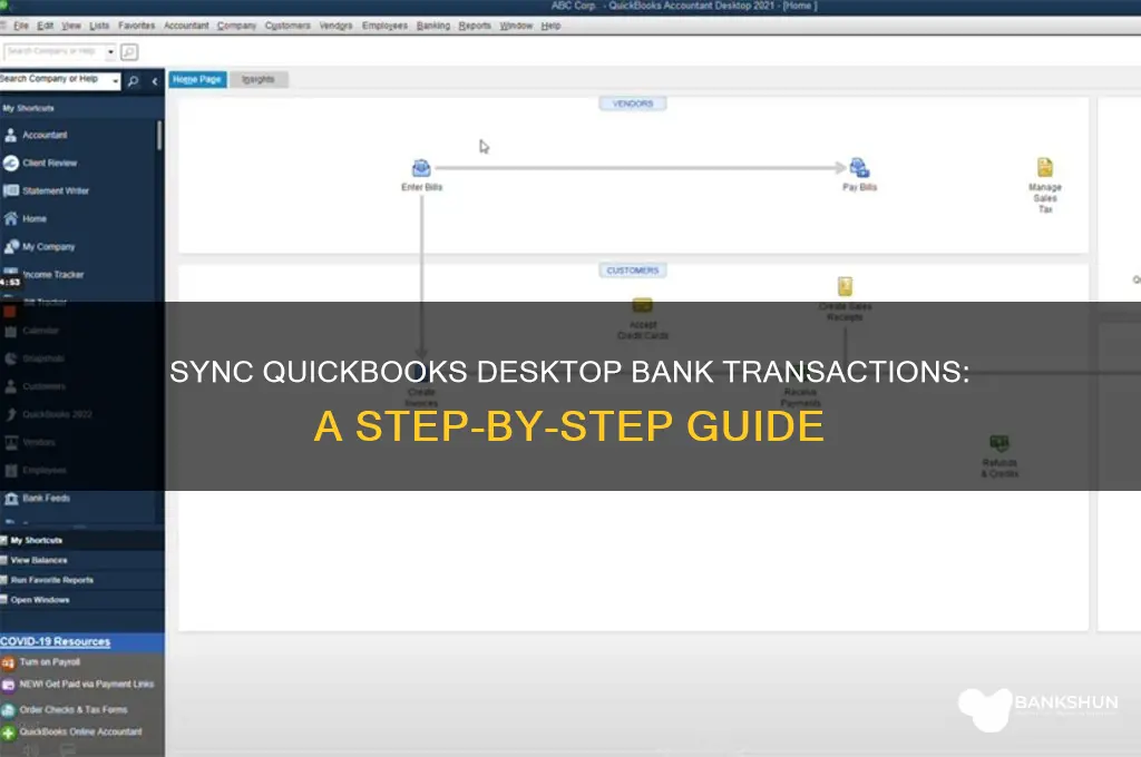 how to sync quickbooks desktop bank transaction