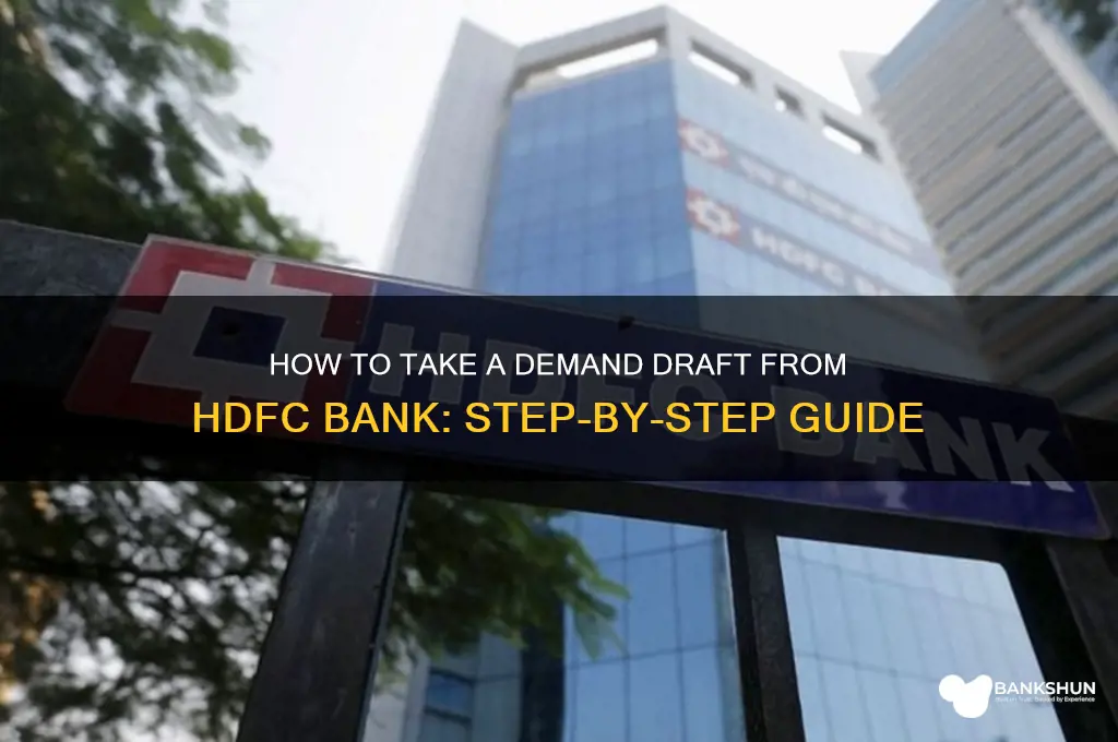how to take dd from hdfc bank