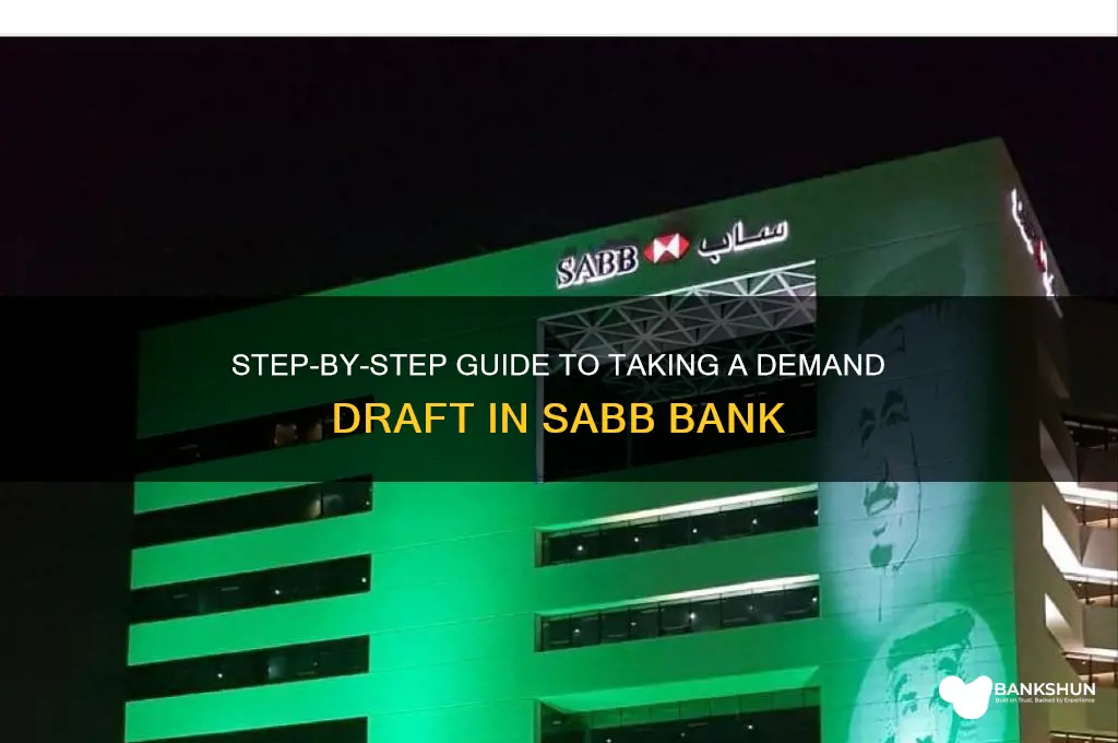 how to take dd in sabb bank