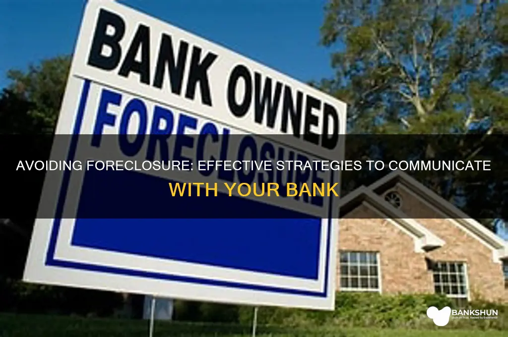 how to talk to bank pre-forclosur