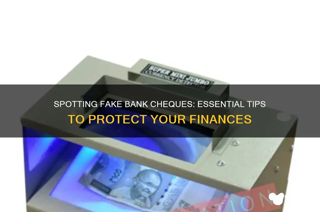 how to tell a fake bank cheque