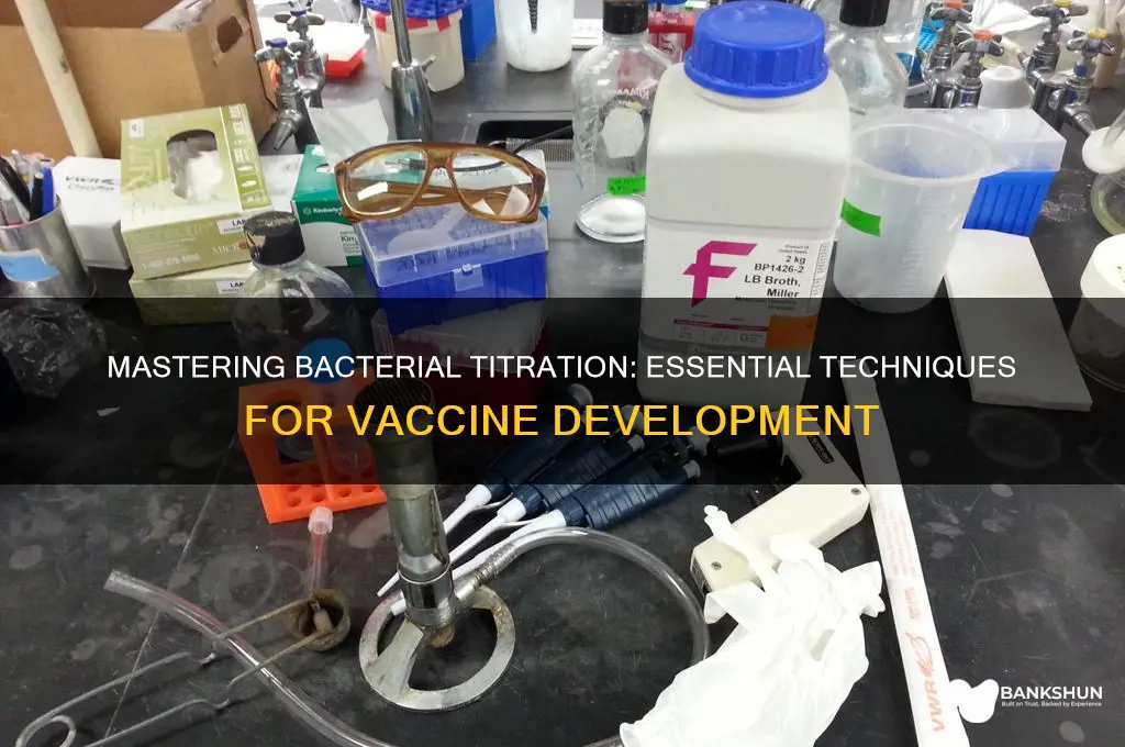 how to titrae bacteria in the vaccine