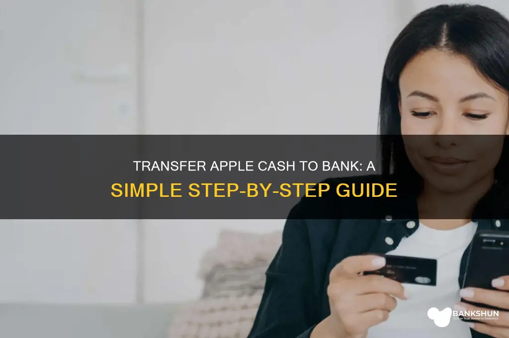 how to tranfer apple cash to bank
