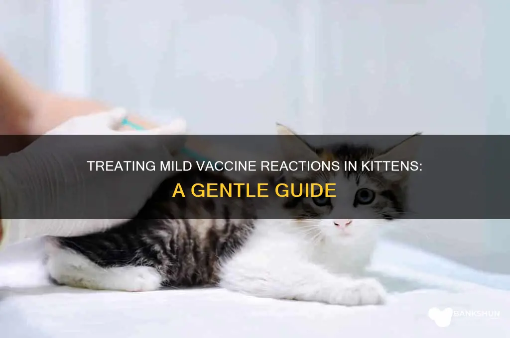 how to treat mild vaccine reaction kitten