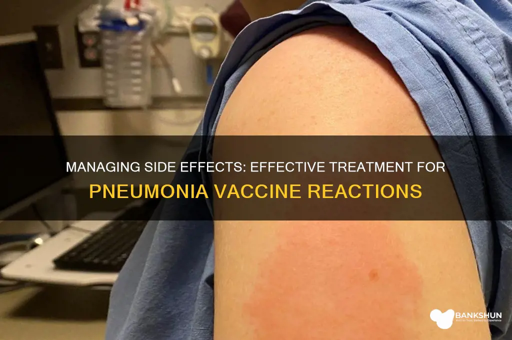how to treat reaction to pneumonia vaccine