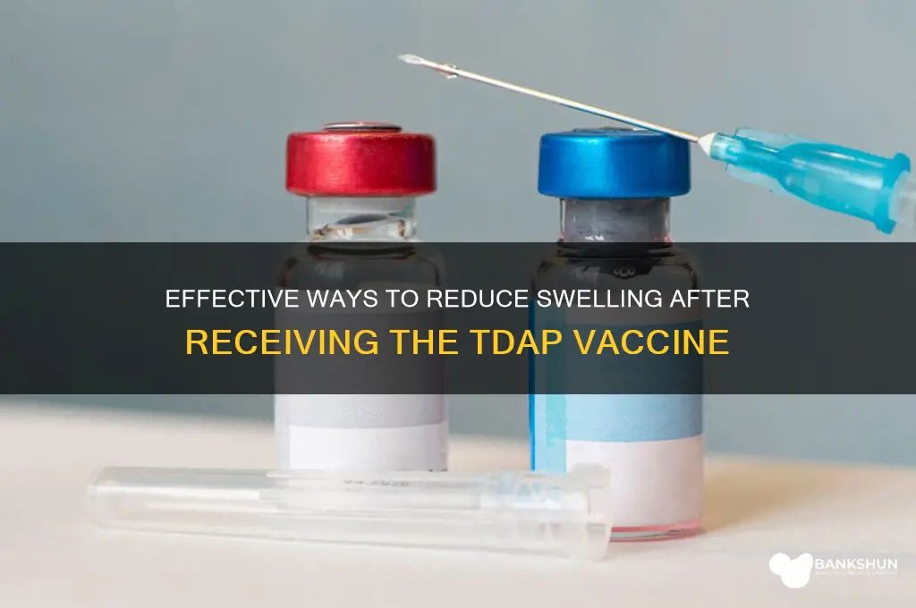how to treat swelling after tdap vaccine