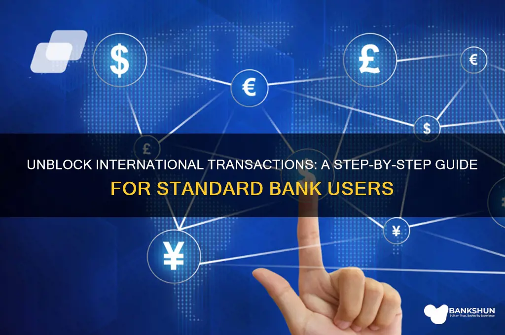 how to unblock international transactions standard bank