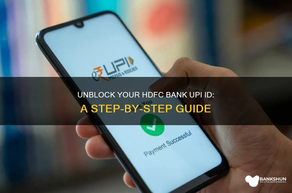 how to unblock upi id hdfc bank