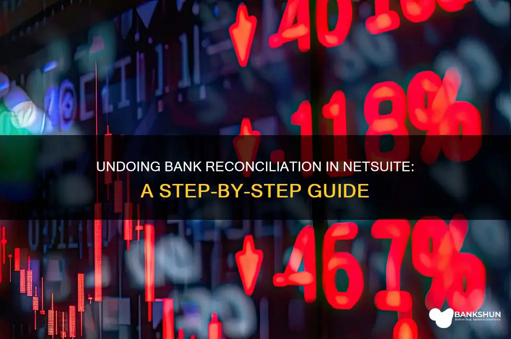how to undo bank reconciliation in netsuite