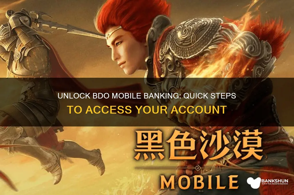 how to unlock my bdo mobile banking