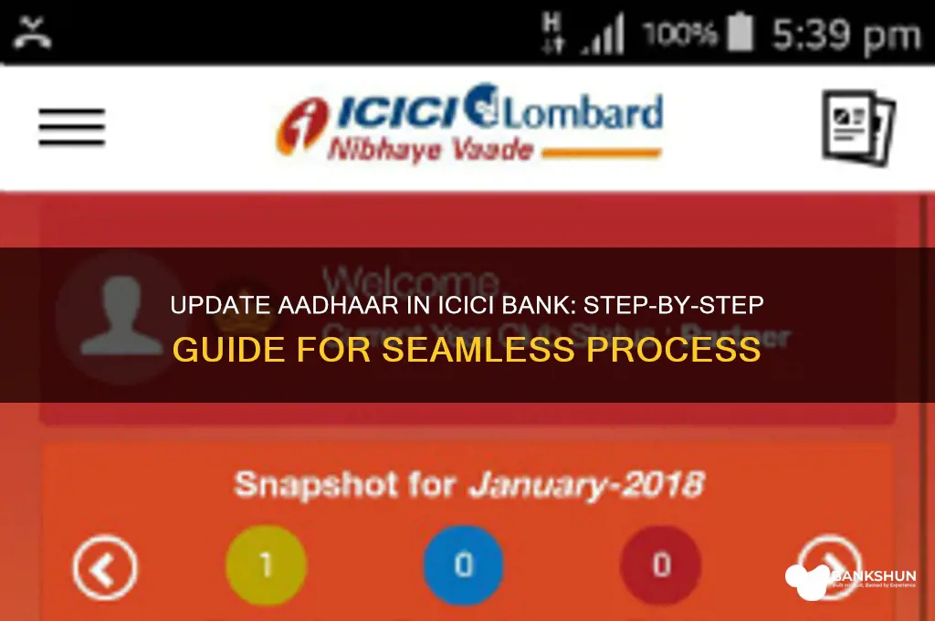how to update aadhaar in icici bank