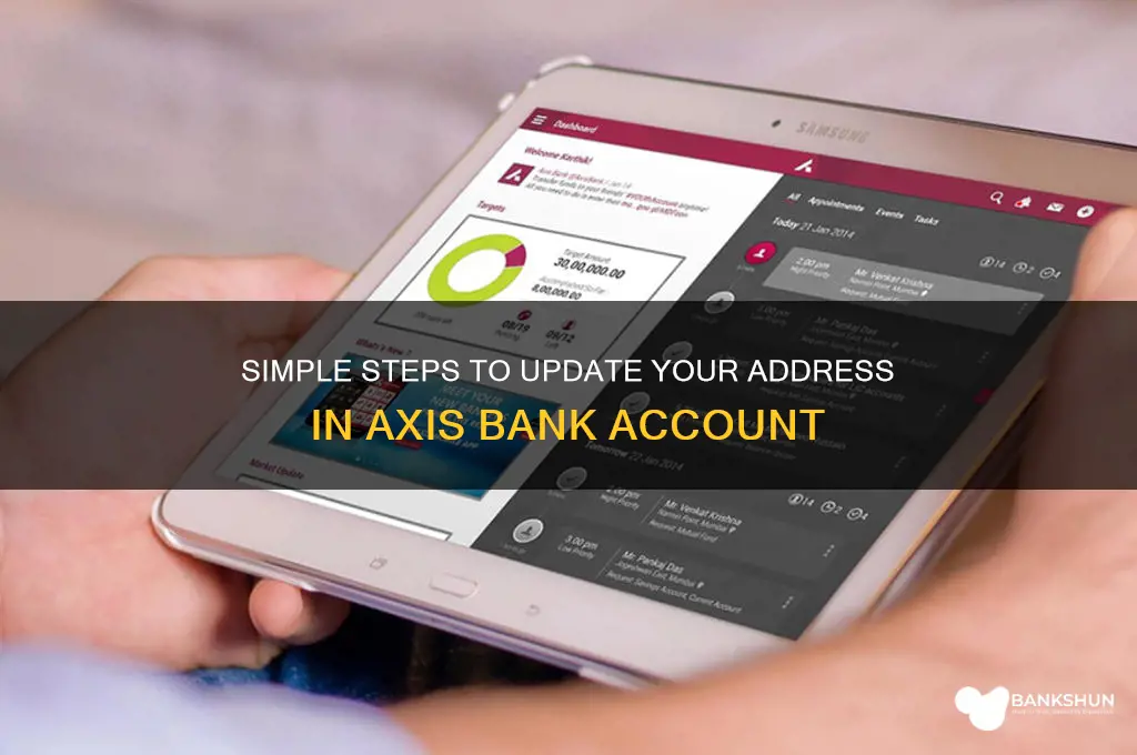 how to update address in axis bank