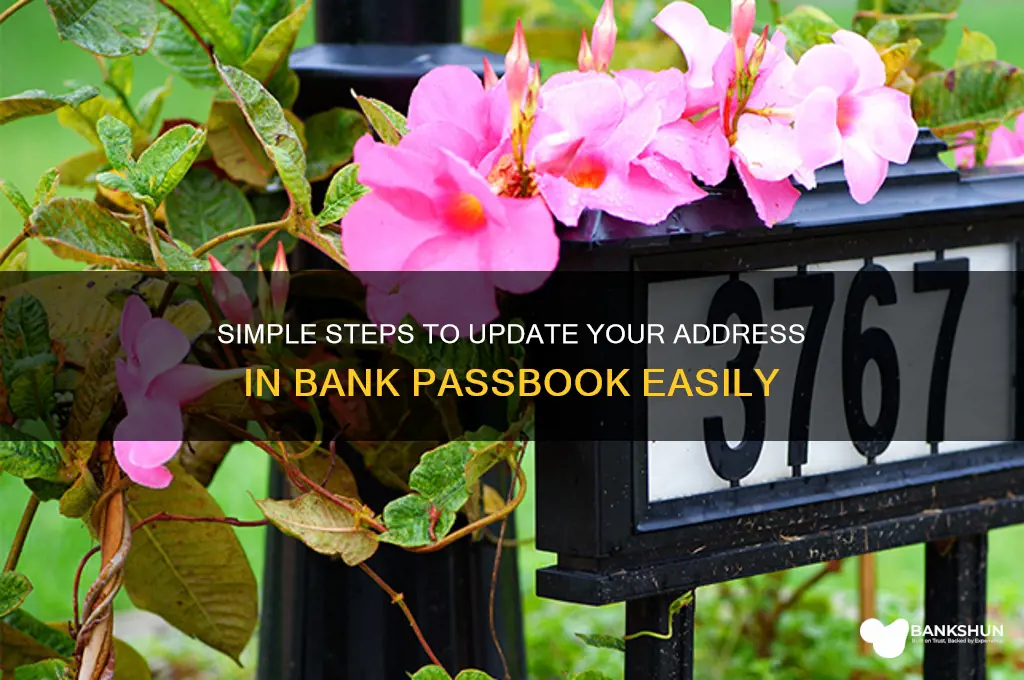 how to update address in bank passbook