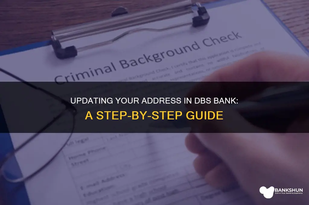 how to update address in dbs bank