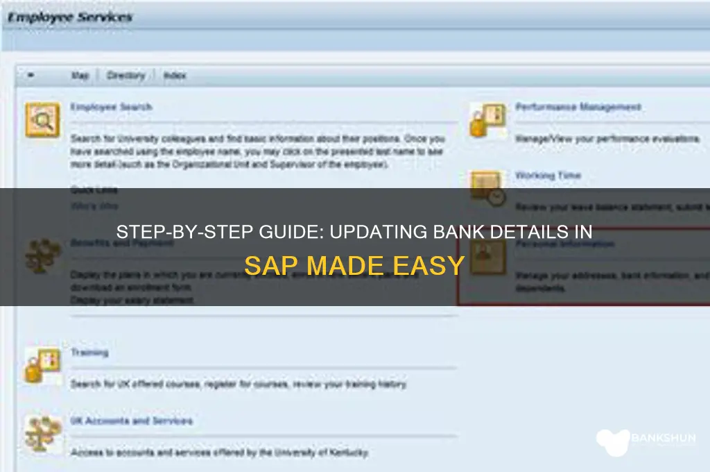 how to update bank details in sap