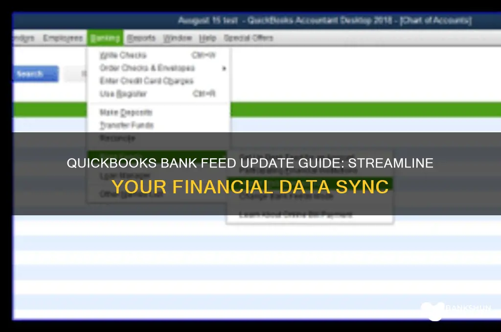 how to update bank feed in quickbooks