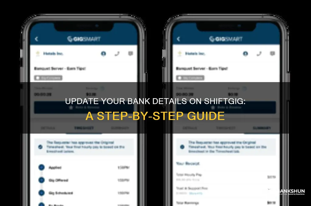 how to update bank info on shiftgig