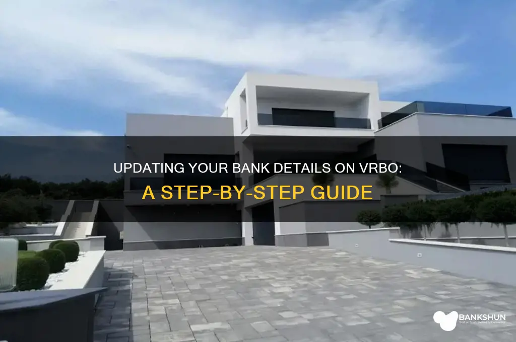 how to update bank information for vrbo