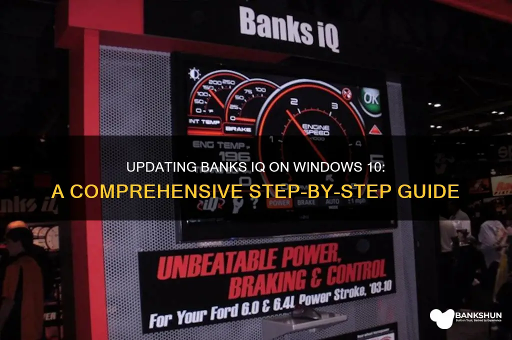 how to update banks iq win 10