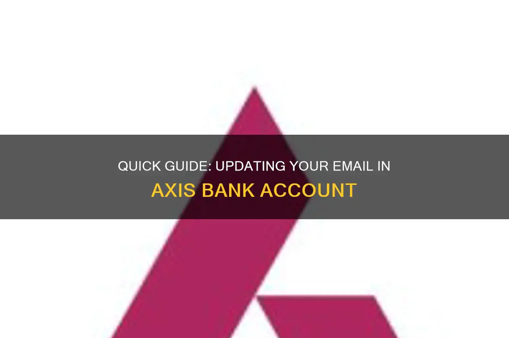 how to update email in axis bank
