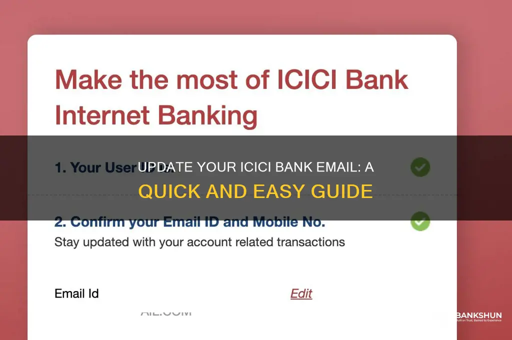 how to update email in icici bank