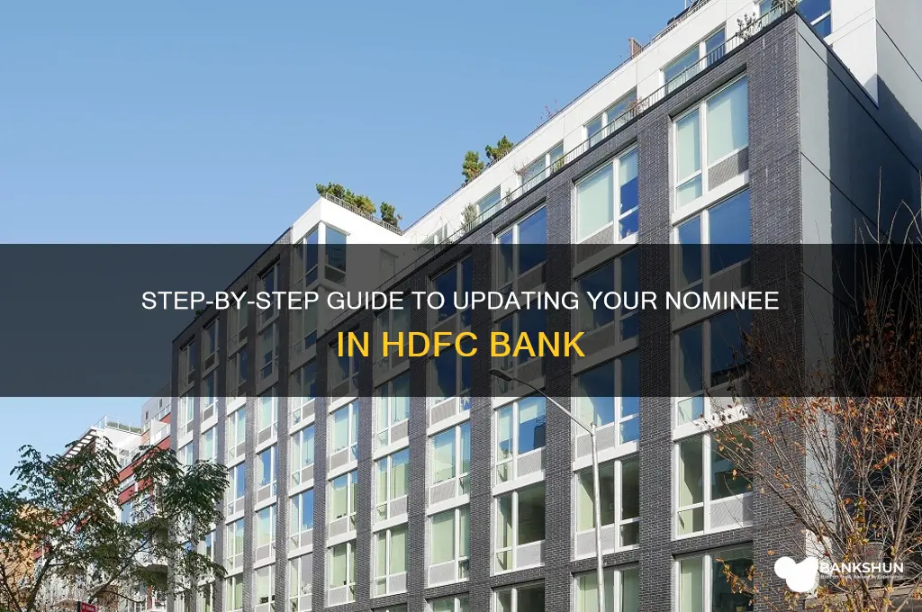 how to update nominee in hdfc bank