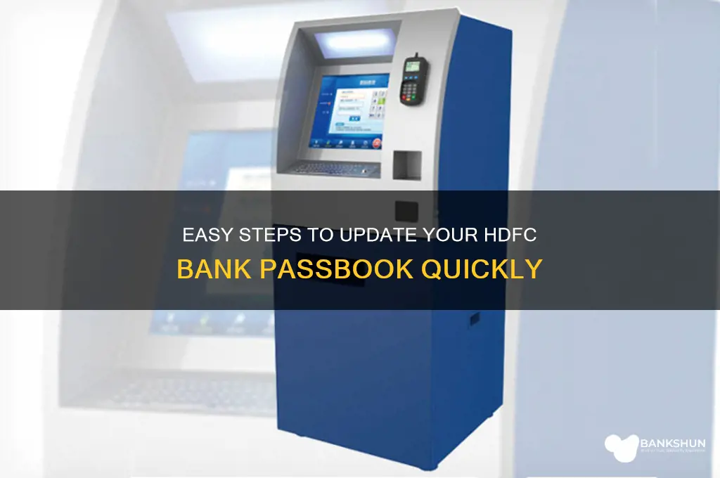 how to update passbook in hdfc bank