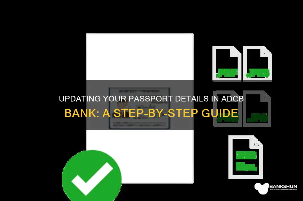 how to update passport in adcb bank