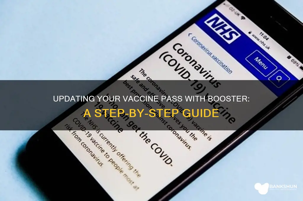 how to update vaccine pass with booster