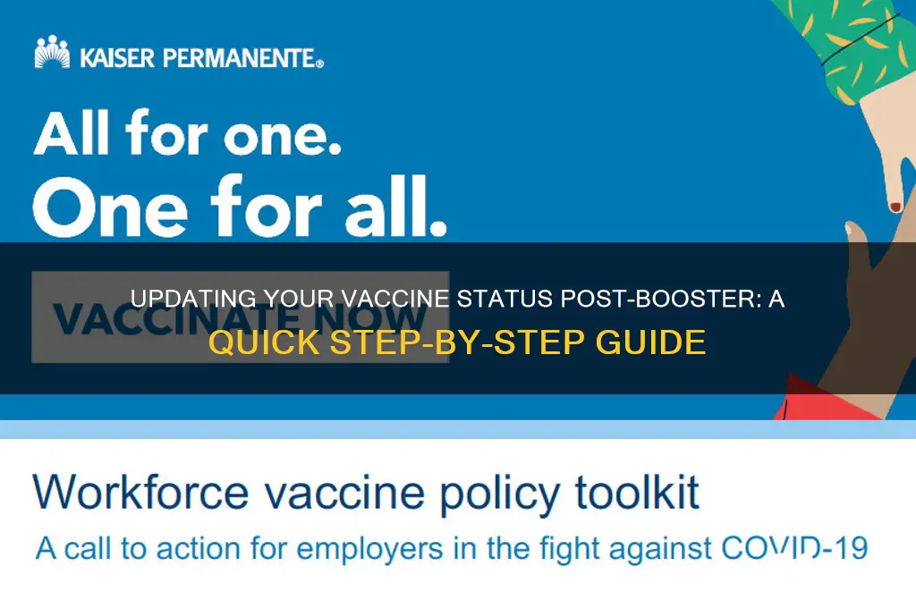 how to update vaccine status after booster