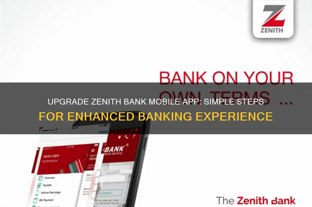how to upgrade zenith bank mobile app