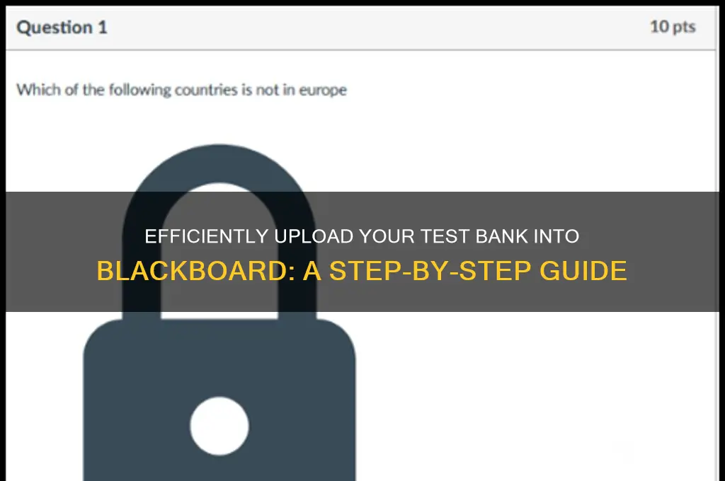 how to upload test bank into blackboard