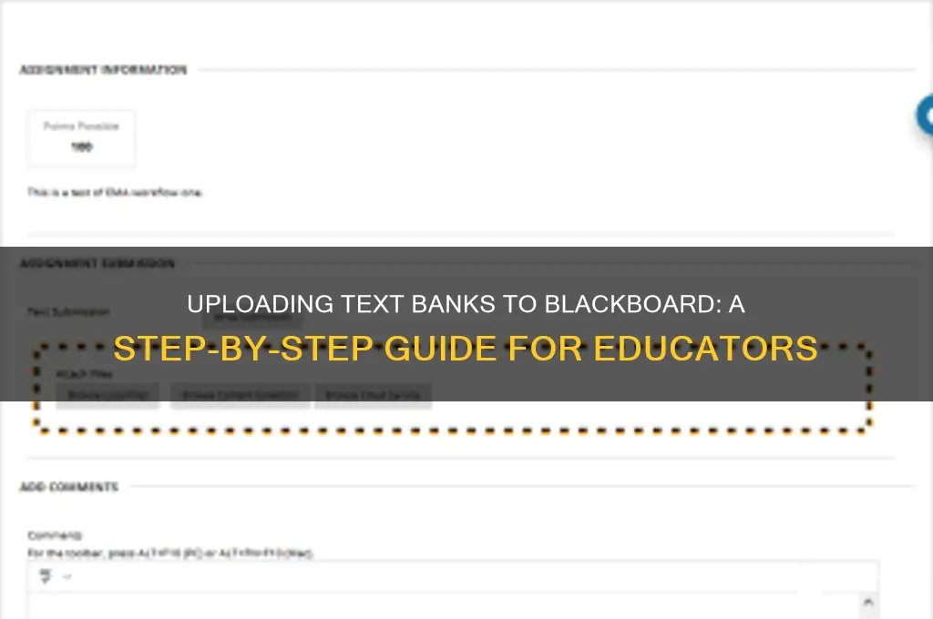 how to upload text bank into blackboard