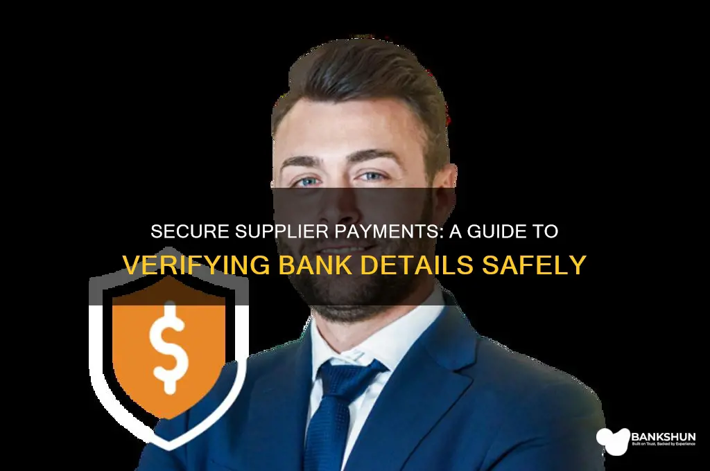 how to verify a supplier bank details