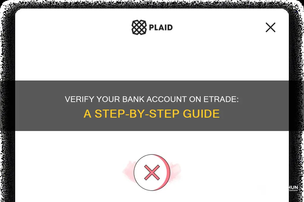 how to verify bank acount on etrade