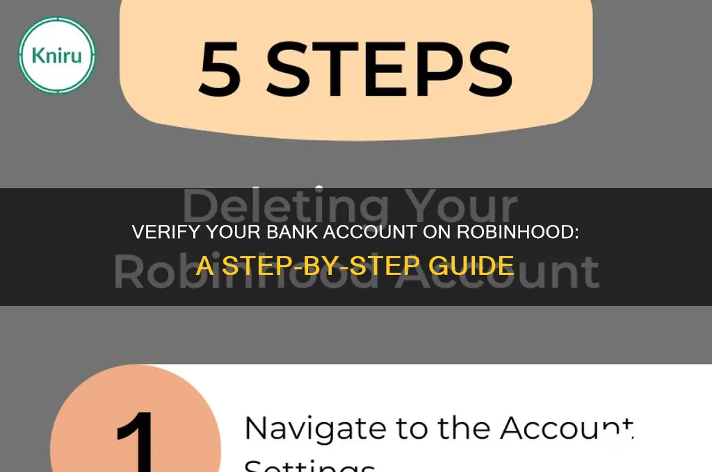 how to verify bank again on robinhood