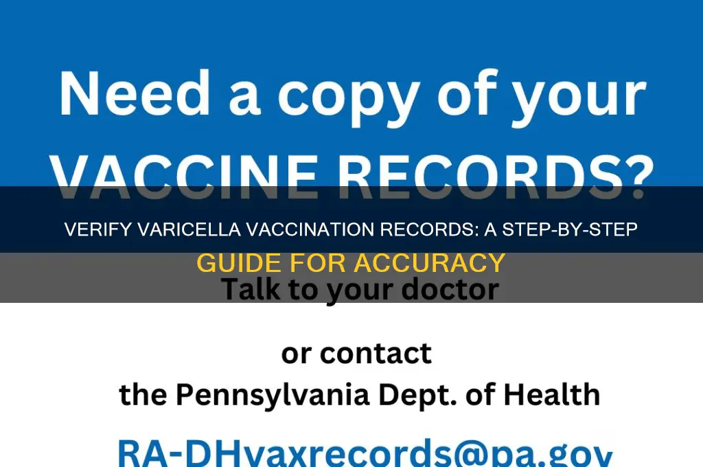 how to verify record of varicella vaccination