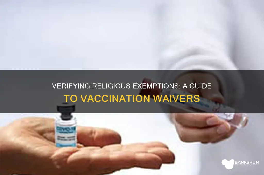 how to verify religious exemption from vaccination