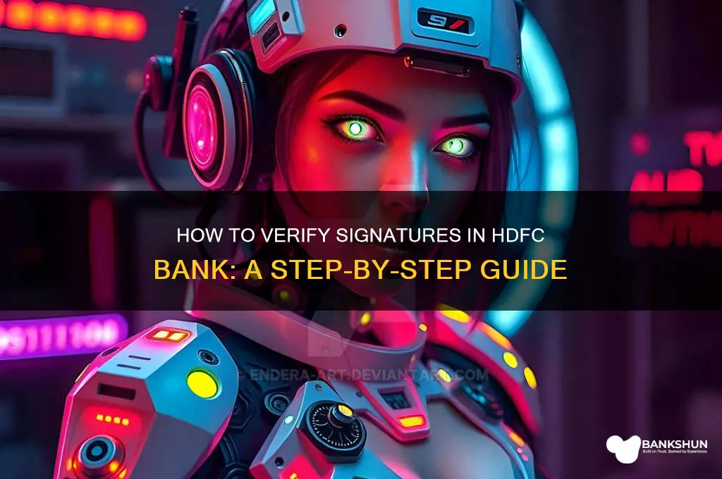 how to verify signature in hdfc bank